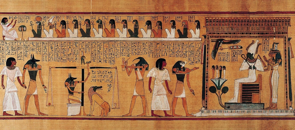 Last Judgement of Hunefer, 1275 b.c.e., papyrus, Thebes, Egypt (British Museum)