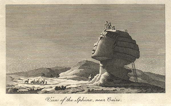 Denon's drawing of the Sphinx show it with a broad nose and thick lips, clearly African features.